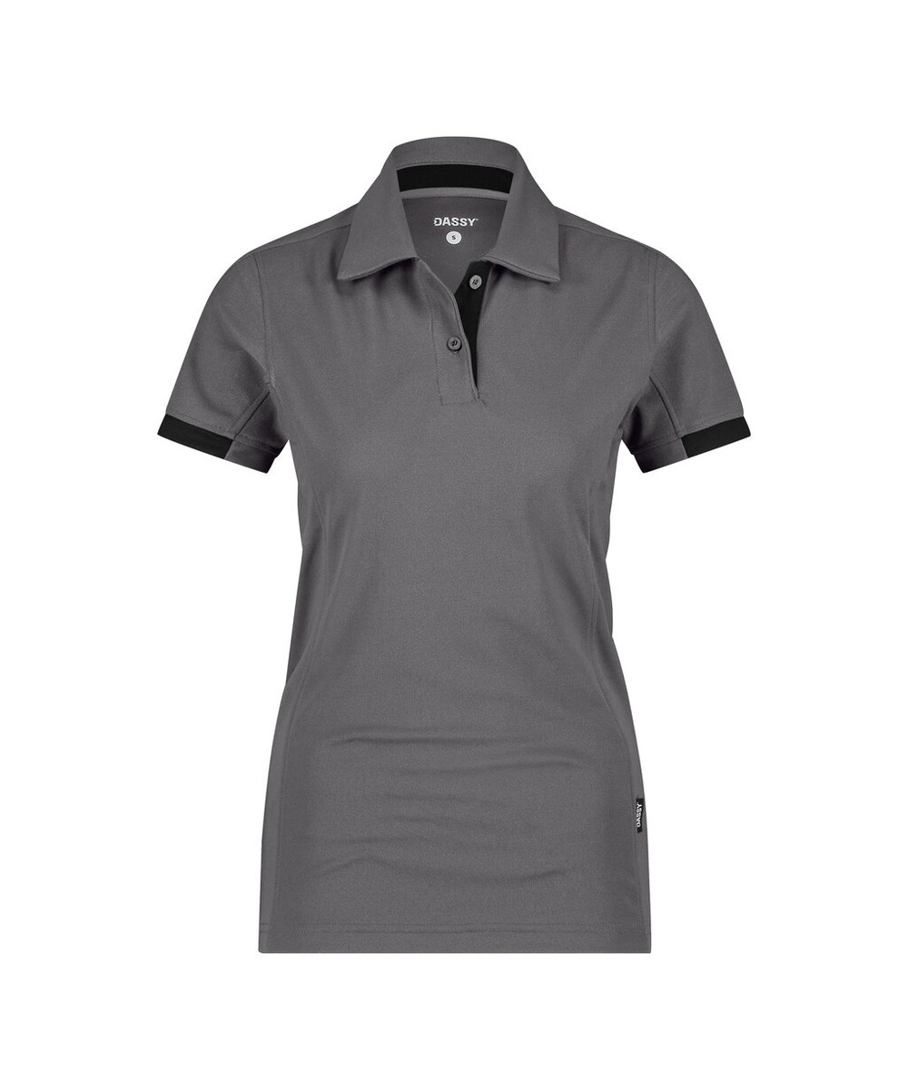 DASSY Traxion Next Women Poloshirt für Damen 710085 – ANTHRAZITGRAU/SCHWARZ – front
