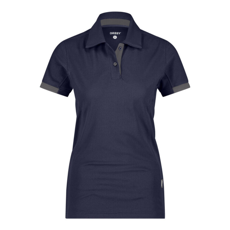 DASSY Traxion Next Women Poloshirt für Damen 710085 – NACHTBLAU/ANTHRAZITGRAU – front