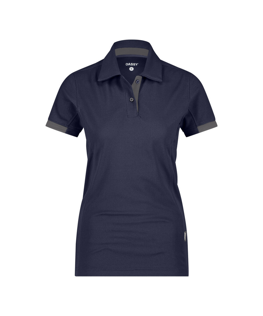 DASSY Traxion Next Women Poloshirt für Damen 710085 – NACHTBLAU/ANTHRAZITGRAU – front