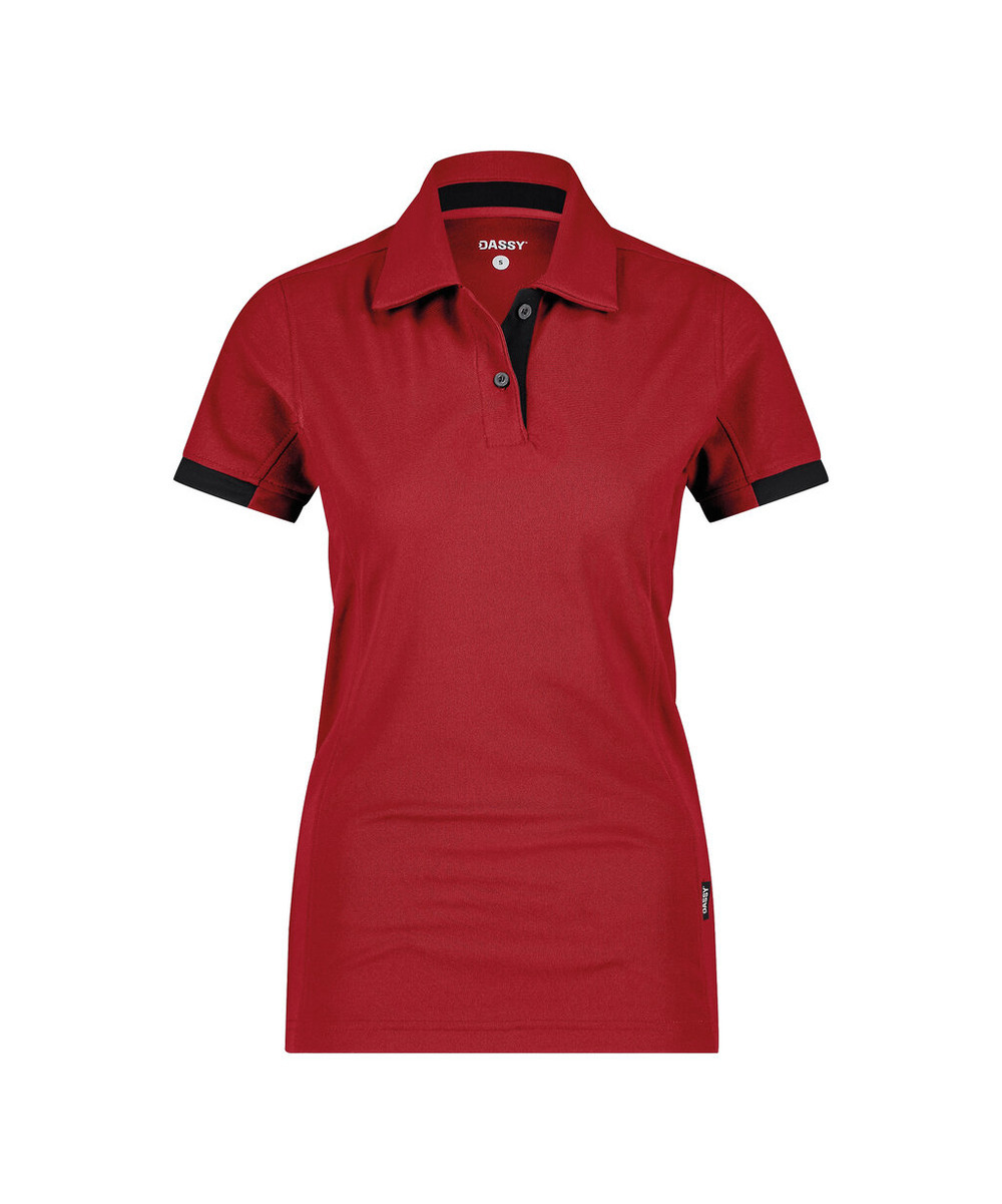DASSY Traxion Next Women Poloshirt für Damen 710085 – ROT/SCHWARZ – front