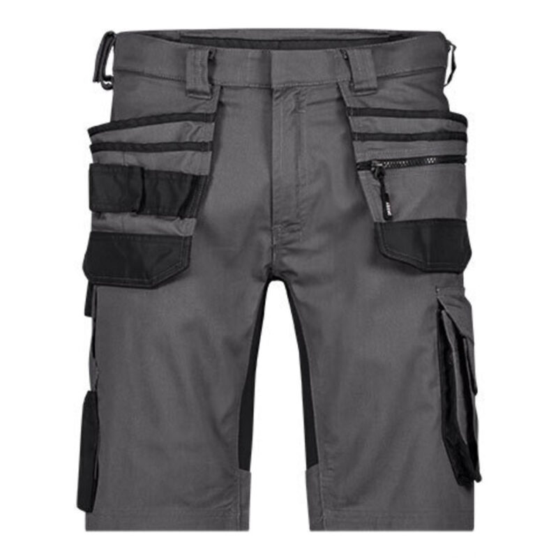 DASSY Trix Next Stretch-Arbeitsshorts mit Holstertaschen 250114 – ANTHRAZITGRAU/SCHWARZ – front