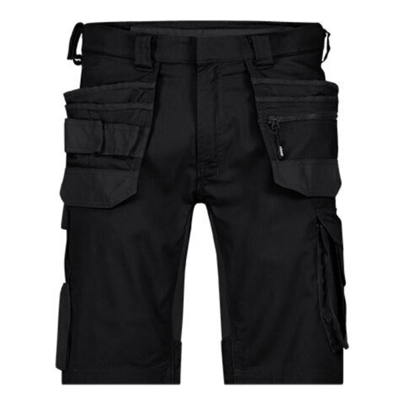 DASSY Trix Next Stretch-Arbeitsshorts mit Holstertaschen 250114 – SCHWARZ – front
