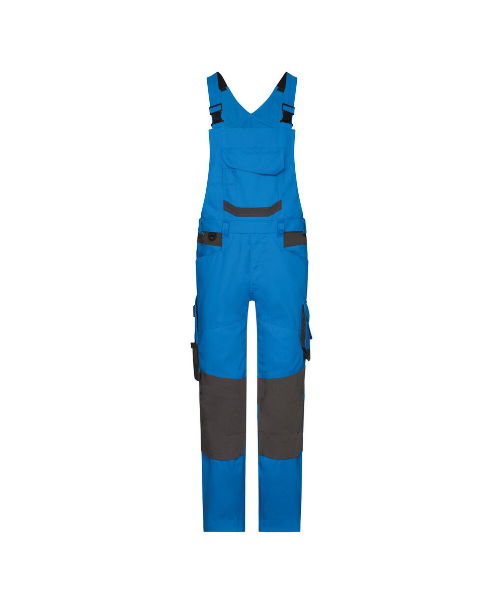 DASSY Tronix Next Stretch-Arbeitslatzhose mit Kniepolstertaschen 400169 – AZURBLAU/ANTHRAZITGRAU – front