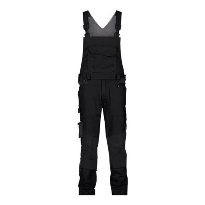 DASSY Tronix Next Stretch-Arbeitslatzhose mit Kniepolstertaschen 400169 – SCHWARZ – front