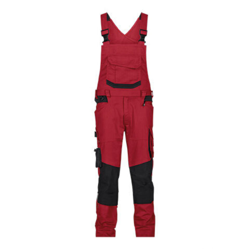 DASSY Tronix Next Stretch-Arbeitslatzhose mit Kniepolstertaschen 400169 – ROT/SCHWARZ – front