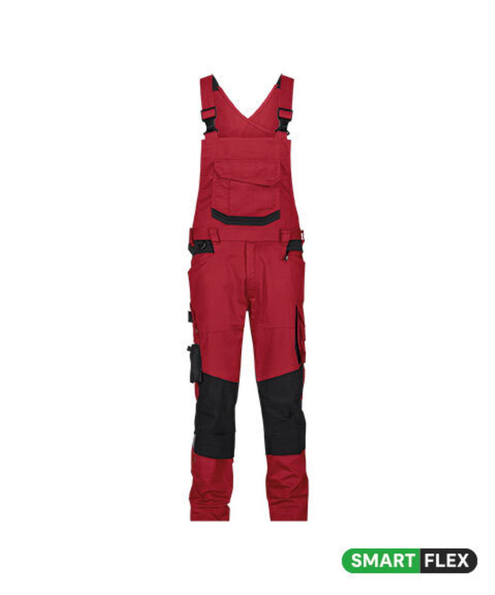DASSY Tronix Next Stretch-Arbeitslatzhose mit Kniepolstertaschen 400169 – ROT/SCHWARZ – front