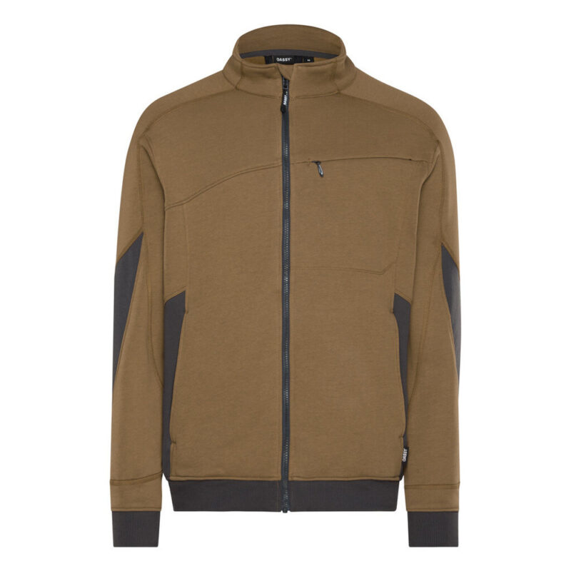 DASSY Velox Next Sweatshirt 300570 – LEHMBRAUN/ANTHRAZITGRAU – front