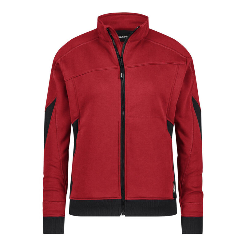 DASSY Velox Next Women Sweatshirt für Damen 300582 – ROT/SCHWARZ – front