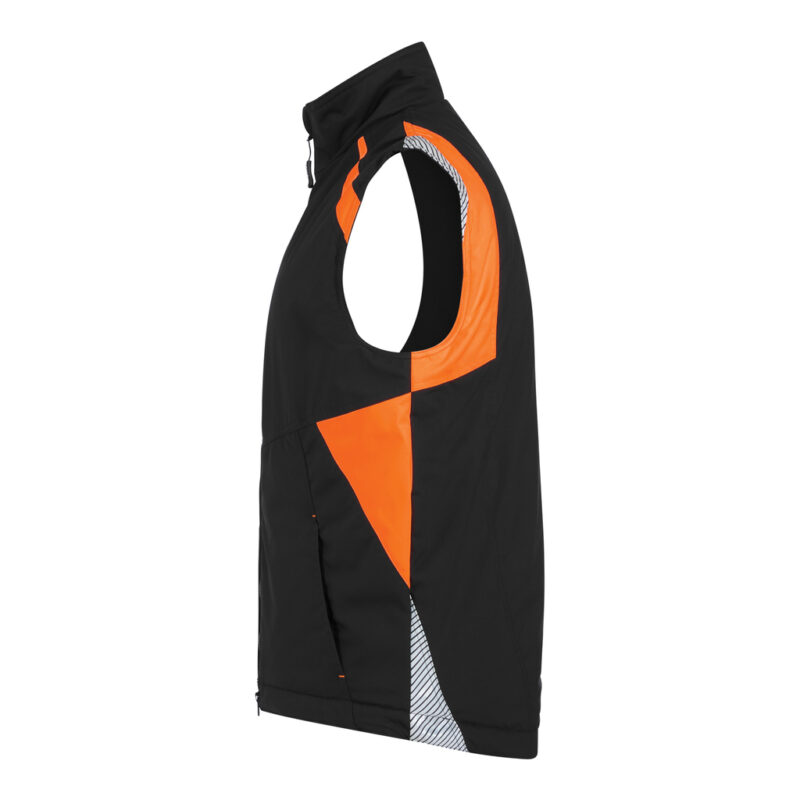DASSY Callao Arbeitsweste 350141 – SCHWARZ/FLUO ORANGE – side