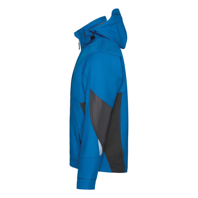 DASSY Gravity Next Softshell-Jacke 300574 – AZURBLAU/ANTHRAZITGRAU – side