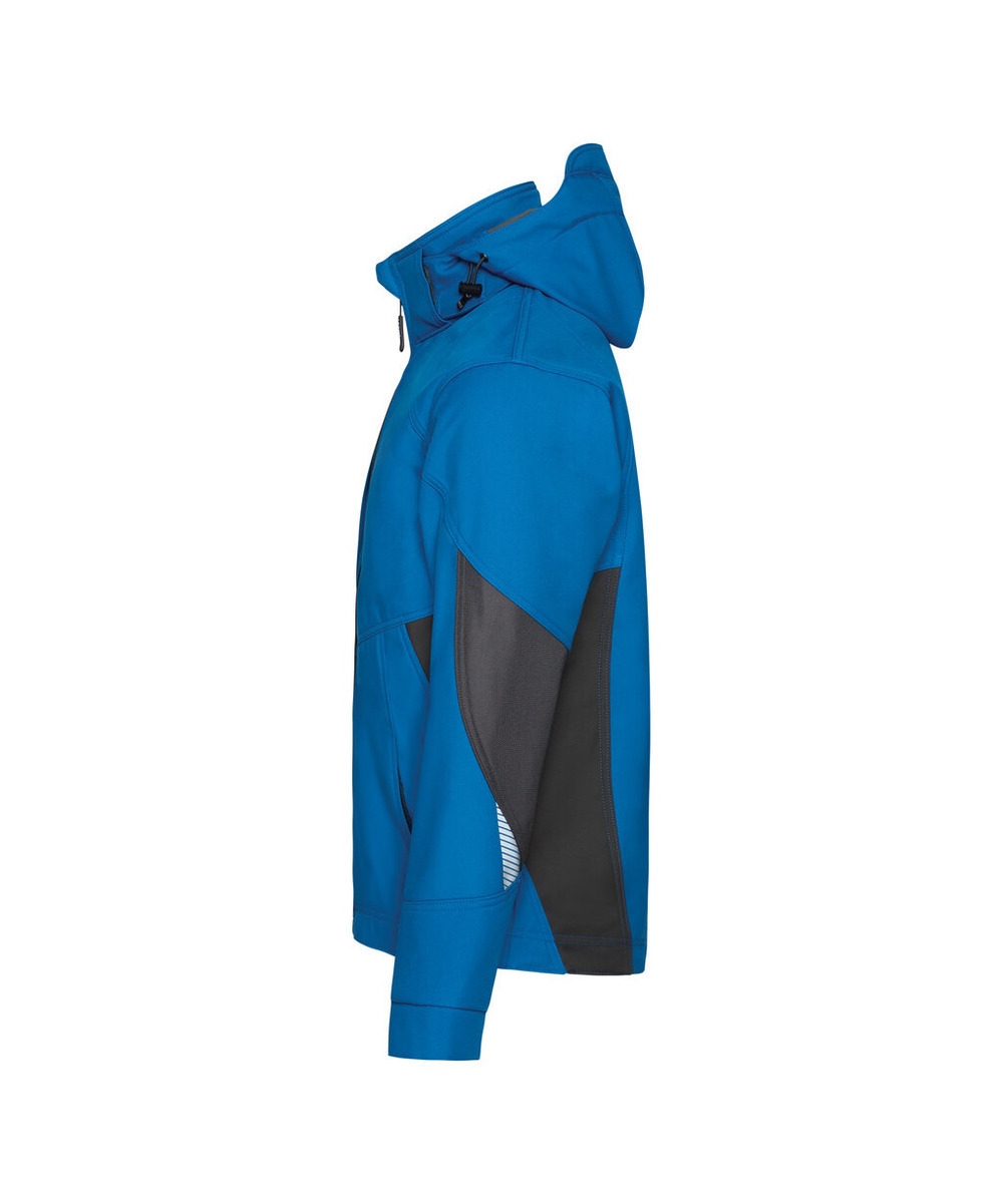 DASSY Gravity Next Softshell-Jacke 300574 – AZURBLAU/ANTHRAZITGRAU – side