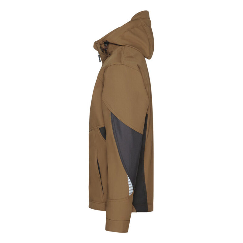 DASSY Gravity Next Softshell-Jacke 300574 – LEHMBRAUN/ANTHRAZITGRAU – side