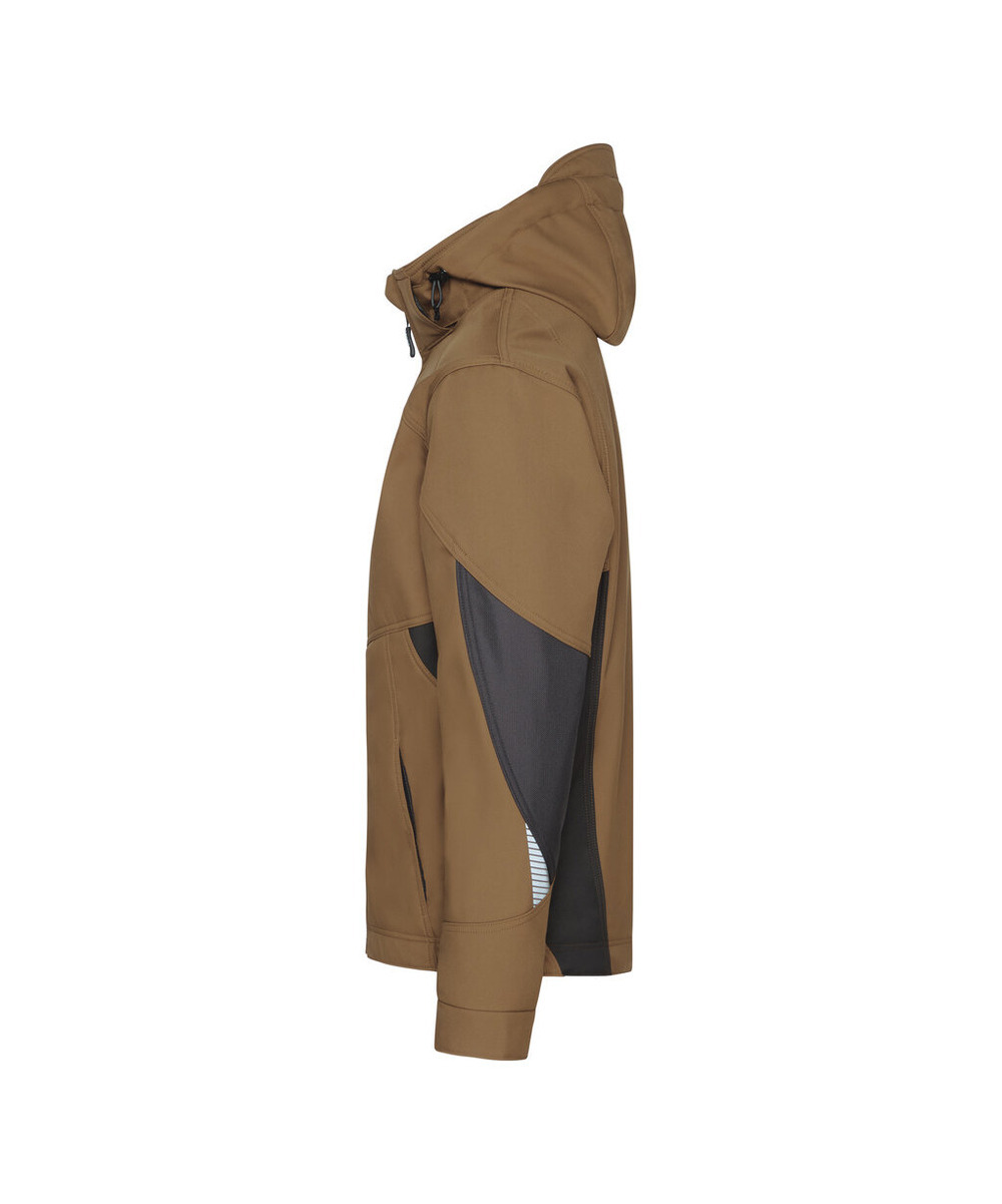 DASSY Gravity Next Softshell-Jacke 300574 – LEHMBRAUN/ANTHRAZITGRAU – side