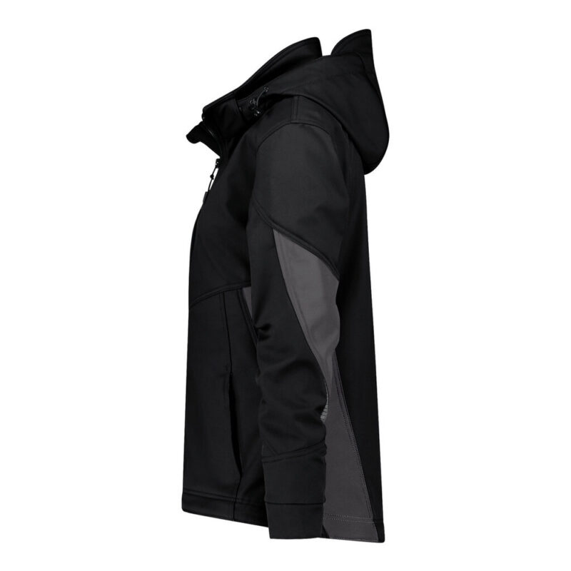 DASSY Gravity Next Women Softshell-Jacke für Damen 300581 – SCHWARZ/ANTHRAZITGRAU – side