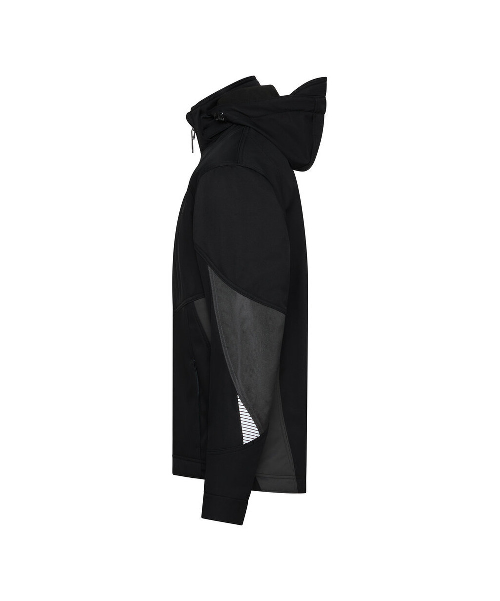 DASSY Gravity Next Softshell-Jacke 300574 – SCHWARZ/ANTHRAZITGRAU – side