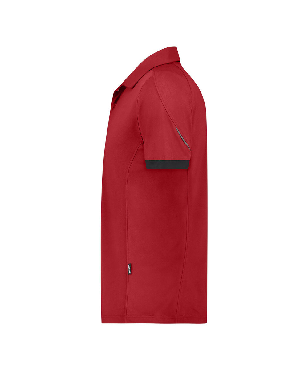 DASSY Traxion Next Poloshirt 710079 – ROT/SCHWARZ – side