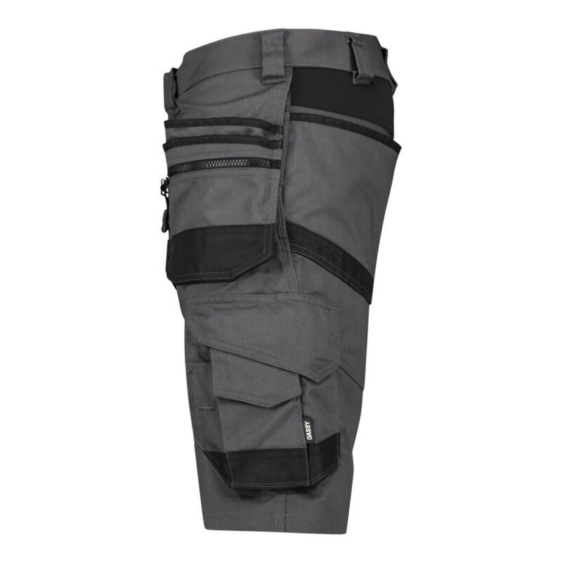 DASSY Trix Next Stretch-Arbeitsshorts mit Holstertaschen 250114 – ANTHRAZITGRAU/SCHWARZ – side