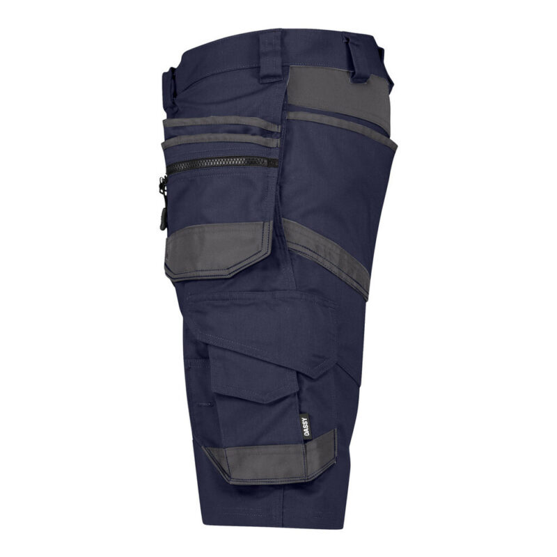 DASSY Trix Next Stretch-Arbeitsshorts mit Holstertaschen 250114 – NACHTBLAU/ANTHRAZITGRAU – side