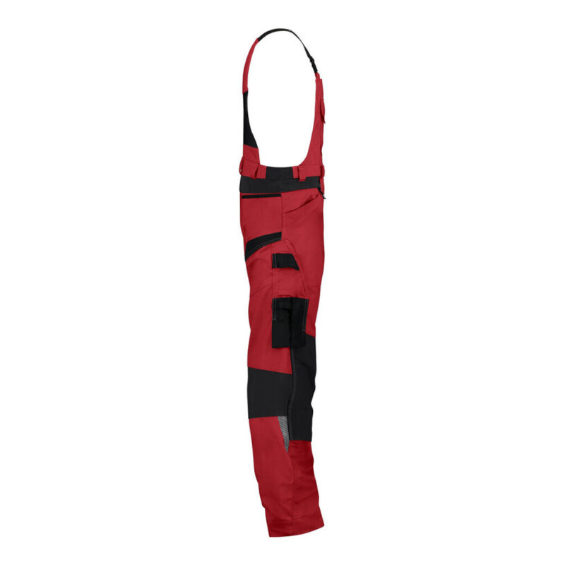 DASSY Tronix Next Stretch-Arbeitslatzhose mit Kniepolstertaschen 400169 – ROT/SCHWARZ – side