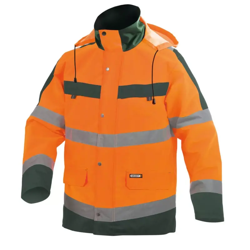 dassy atlantis parka neonorange flaschengrün