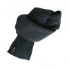 aura knitted scarf anthracite grey front