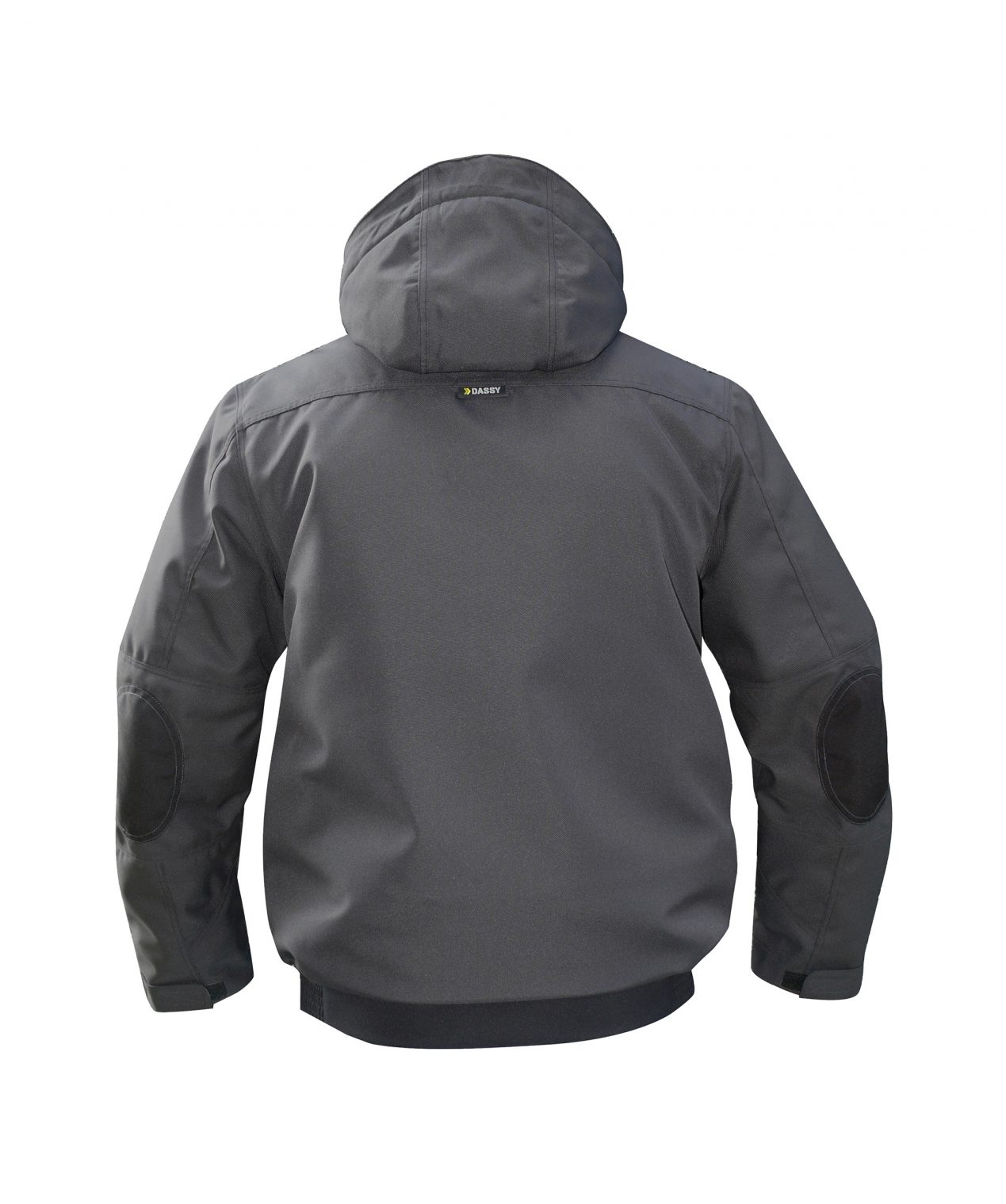 austin canvas winter jacket anthracite grey black back