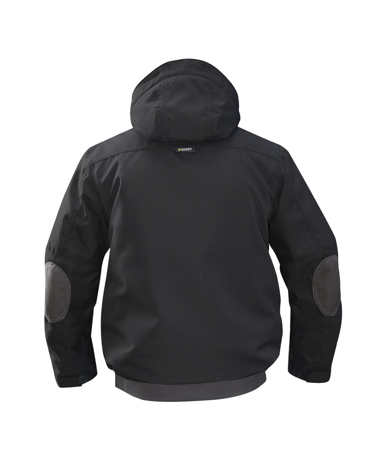austin canvas winter jacket black anthracite grey back