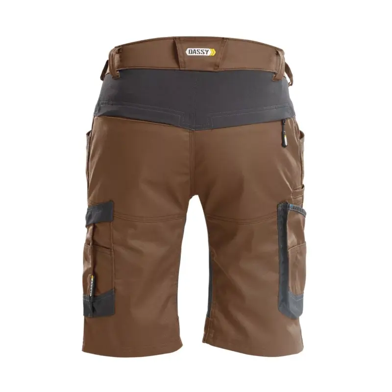 dassy axis herren shorts mit stretch lehmbraun back