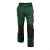 boston two tone work trousers with knee pockets bottle green black front