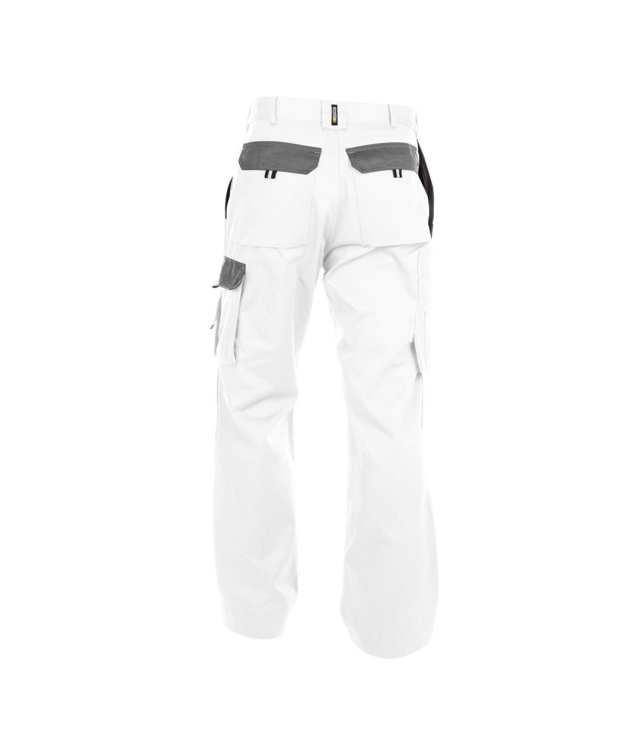 boston two tone work trousers with knee pockets white cement grey back