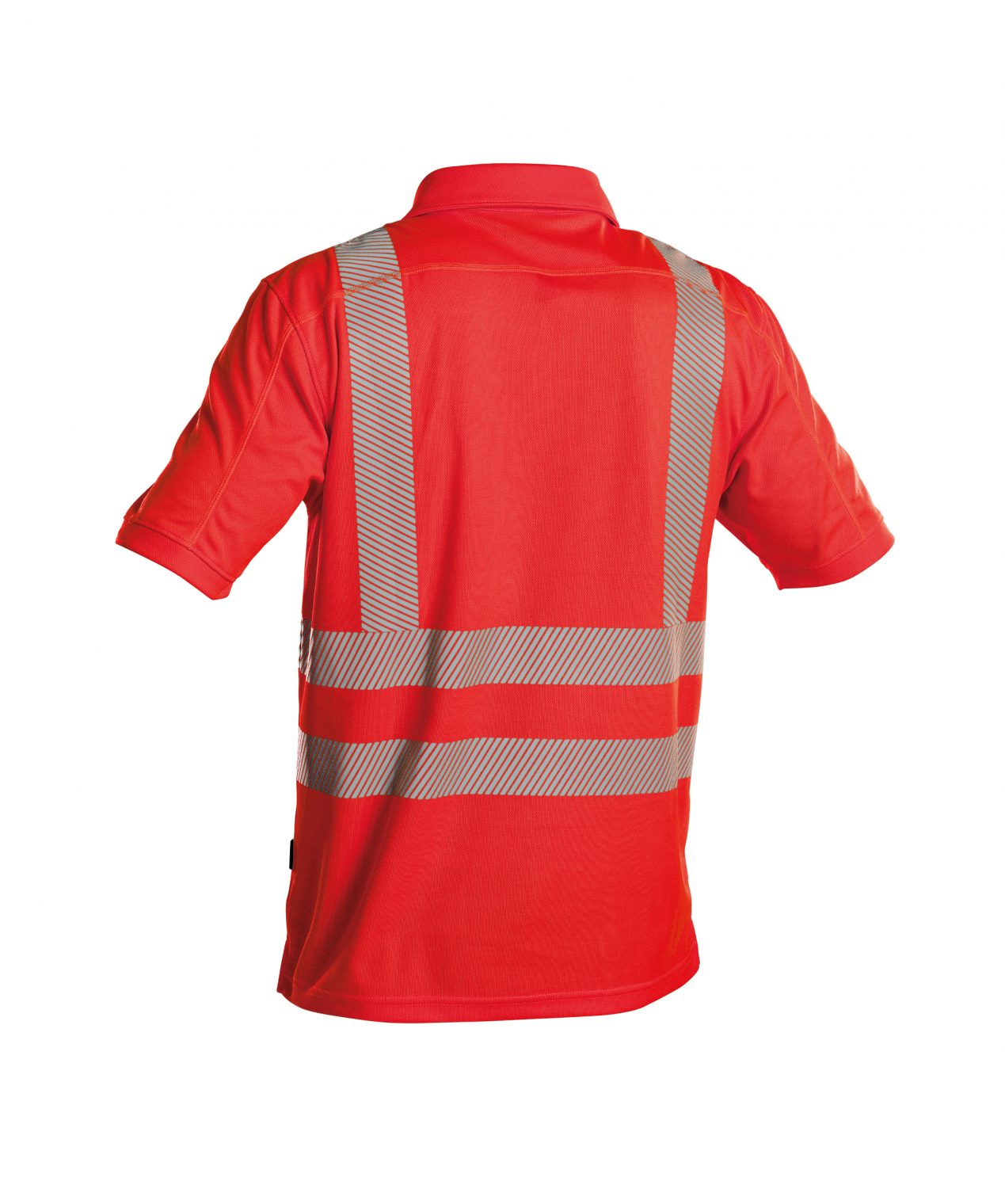brandon high visibility uv polo shirt fluo red back