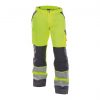 buffalo high visibility work trousers with knee pockets fluo yellow cement grey front