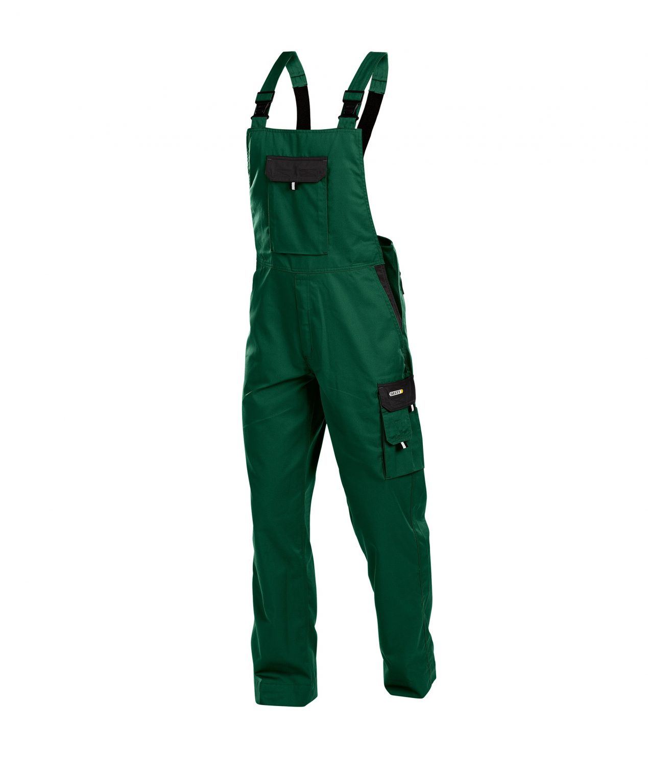 calais two tone brace overall bottle green black front