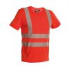 carter high visibility uv t shirt fluo red front
