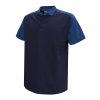 cesar two tone polo shirt navy royal blue front