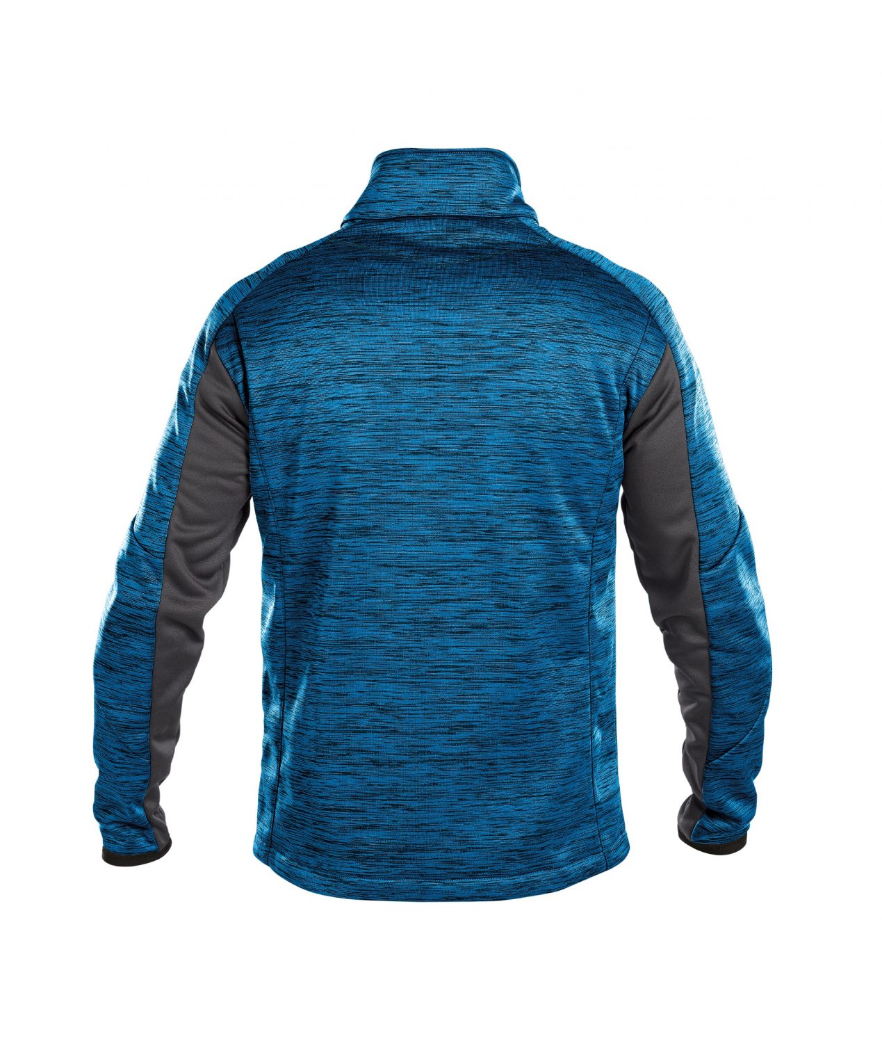 convex midlayer jacket azure blue anthracite grey back