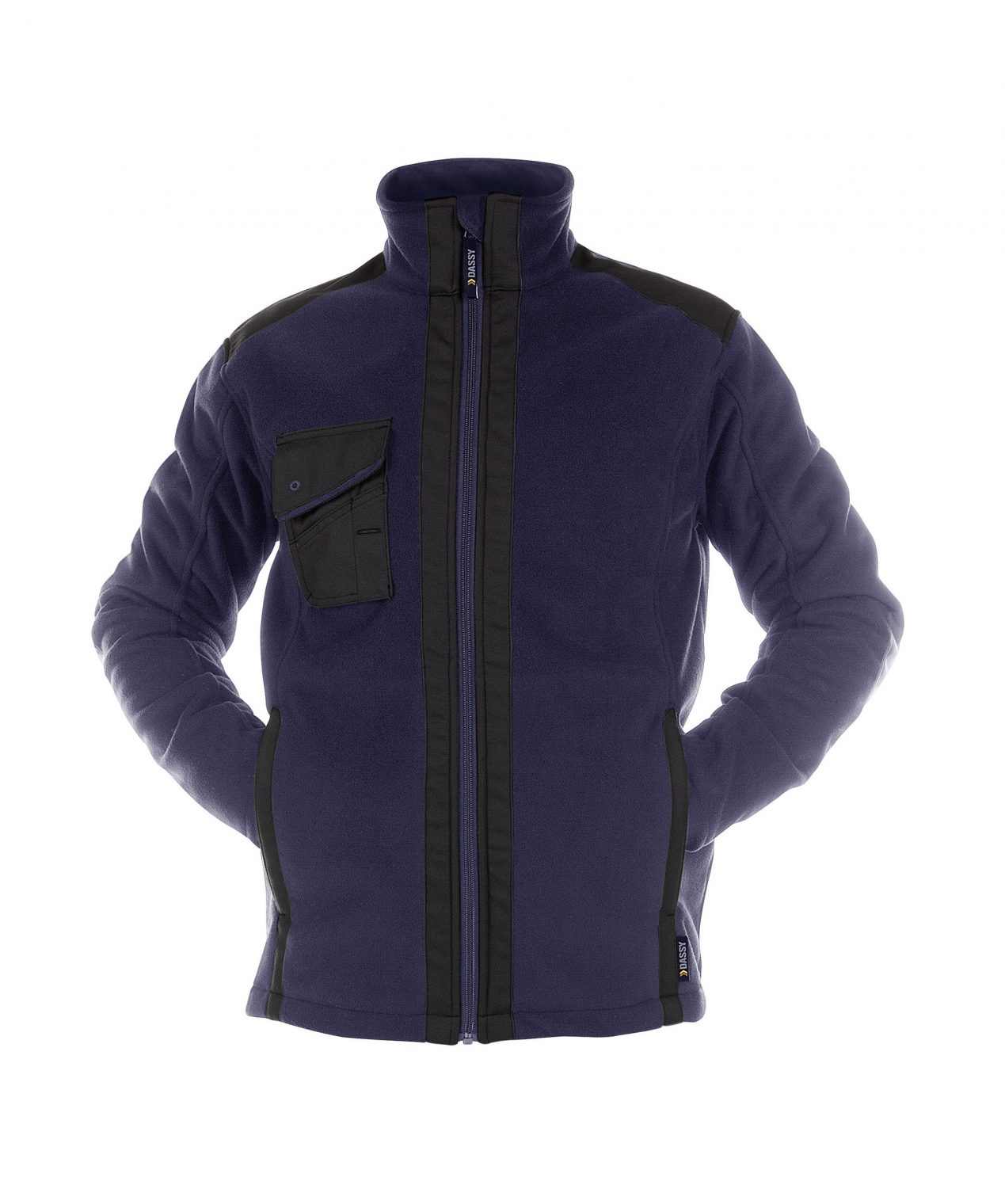 croft three layered fleece jacket midnight blue black front