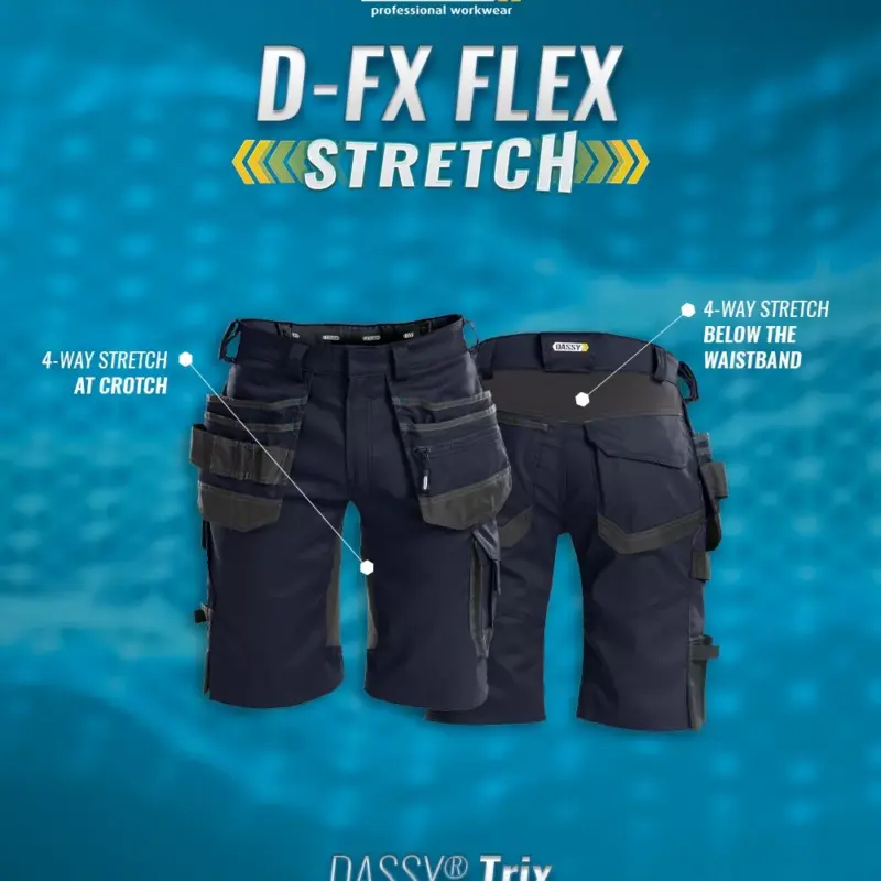 DASSY® TRIX (250083) ARBEITSSHORTS MIT STRETCH UND HOLSTERTASCHEN