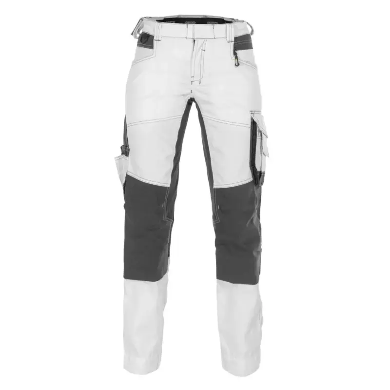 Dassy Dynax Damen Arbeitshose mit Stretch und Kniepolstertaschen weis Malerhose