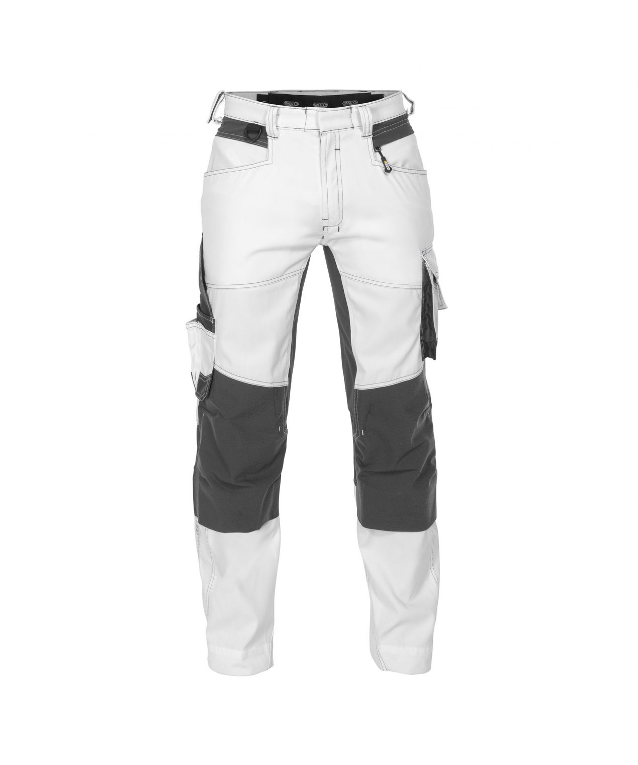 DASSY® Dynax Arbeitshose mit Stretch und Kniepolstertaschen weiß