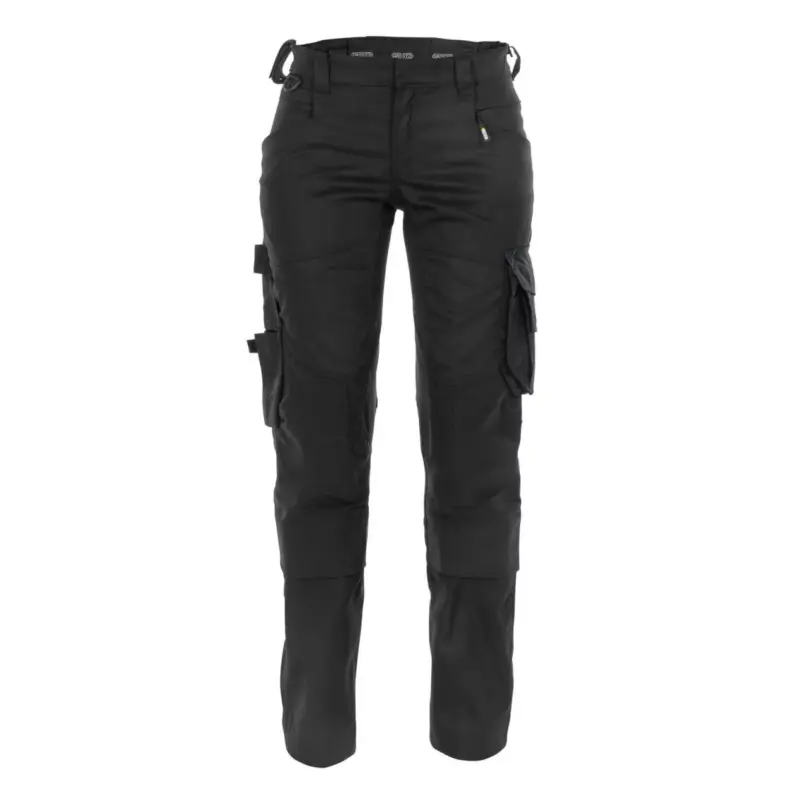 Dassy Dynax Damen Arbeitshose mit Stretch und Kniepolstertaschen schwarz