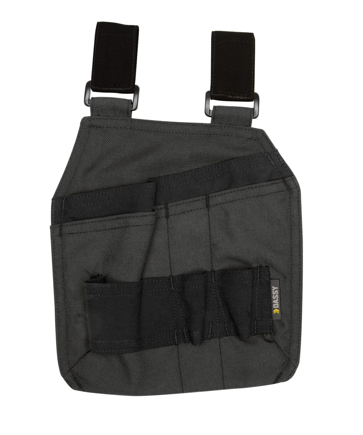 gordon with loops canvas tool pouches per pair with velcro loops anthracite grey black front