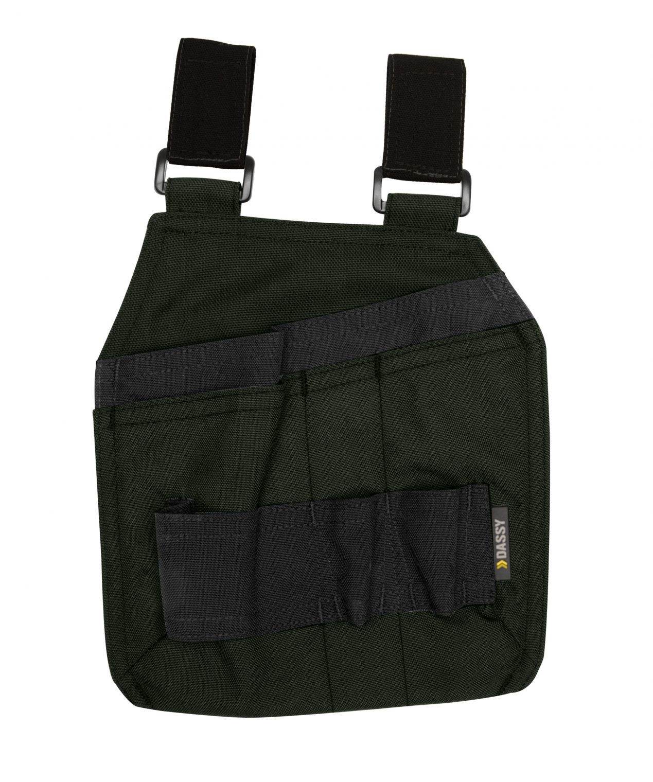 gordon with loops canvas tool pouches per pair with velcro loops moss green black front