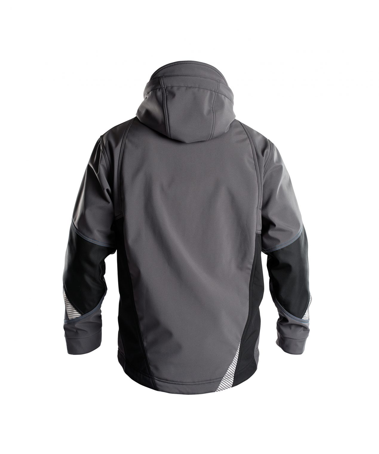 gravity softshell jacket anthracite grey black back