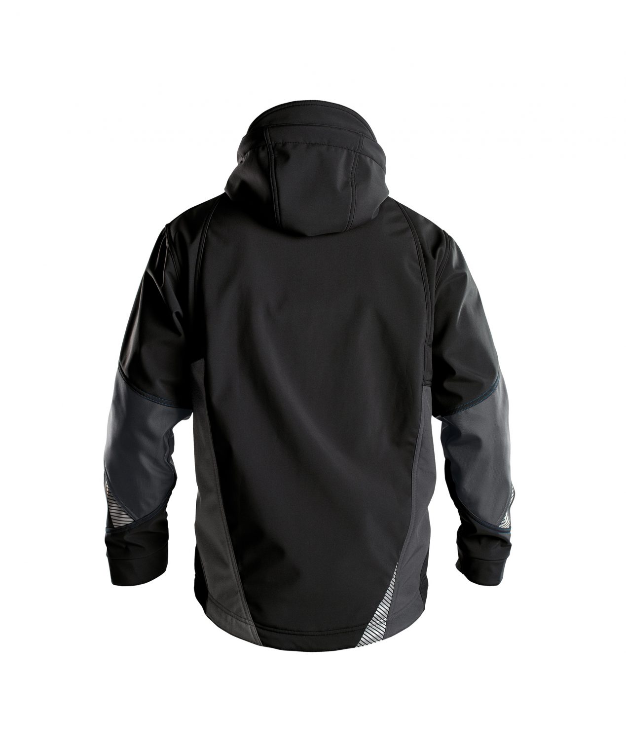 gravity softshell jacket black anthracite grey back