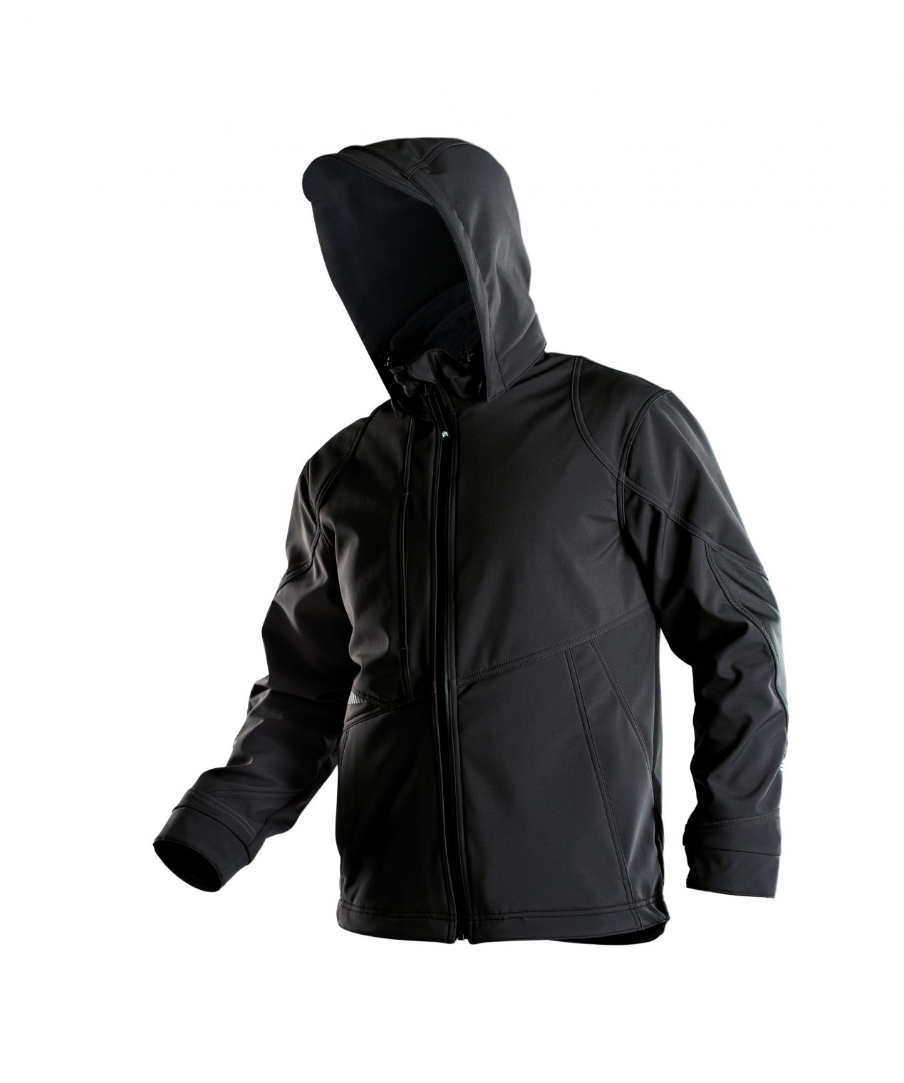 gravity softshell jacket black detail 2