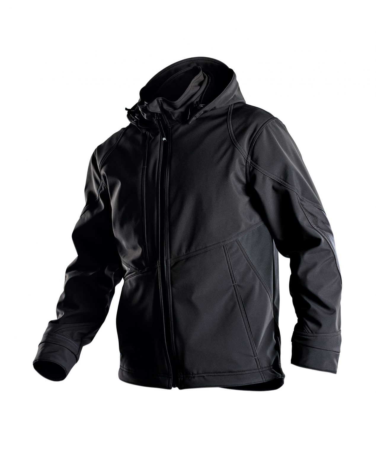 gravity softshell jacket black detail