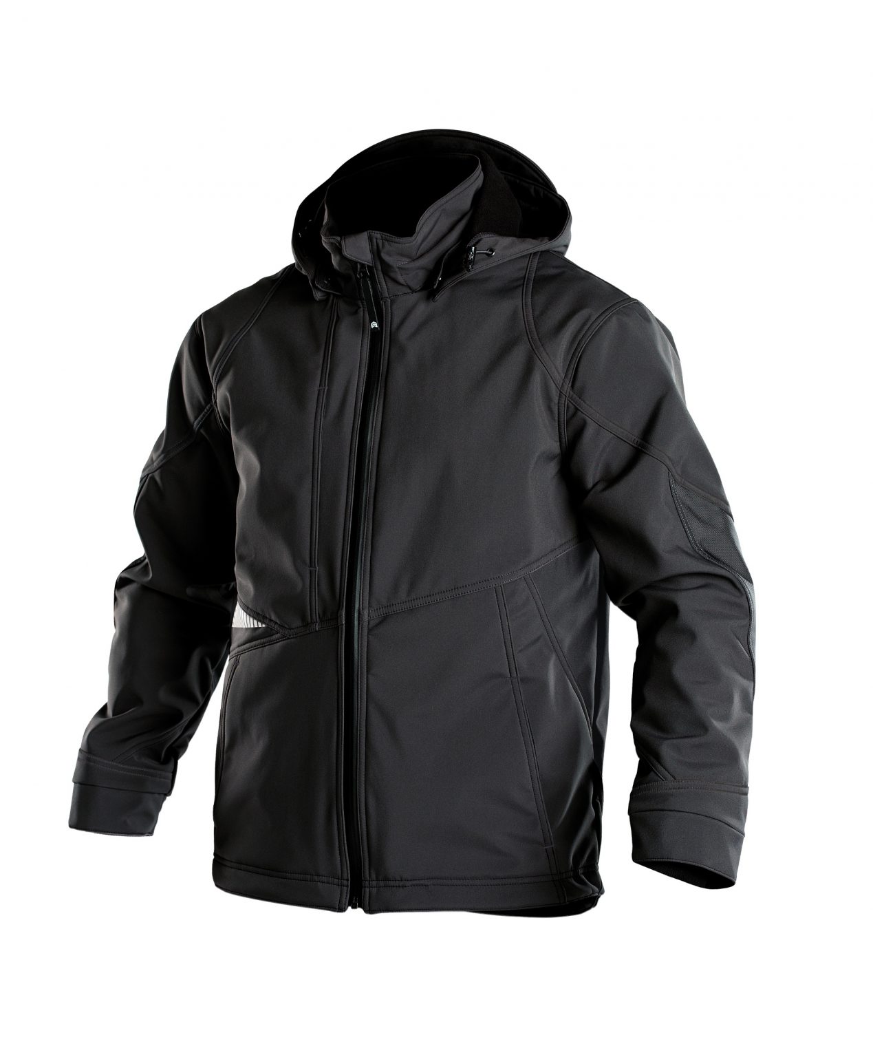 gravity softshell jacket black front