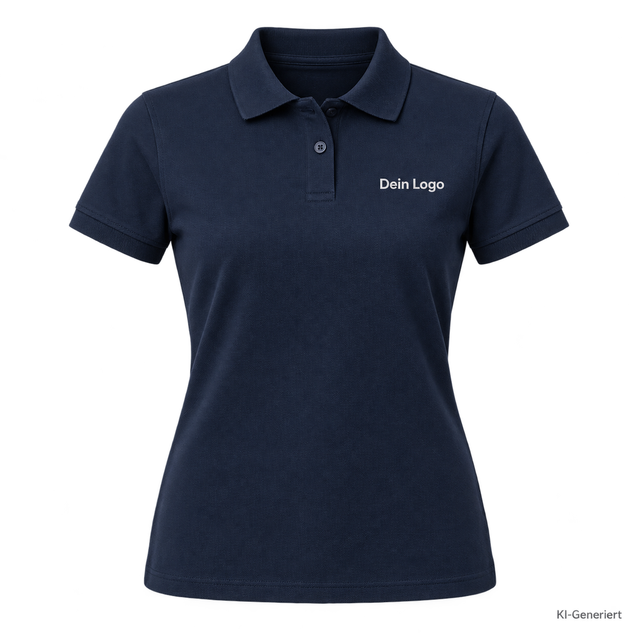 B&C My Polo 210 /women – PW463 – Farbe 003 - navy – KI-generiertes Produktbild mit „Dein Logo“