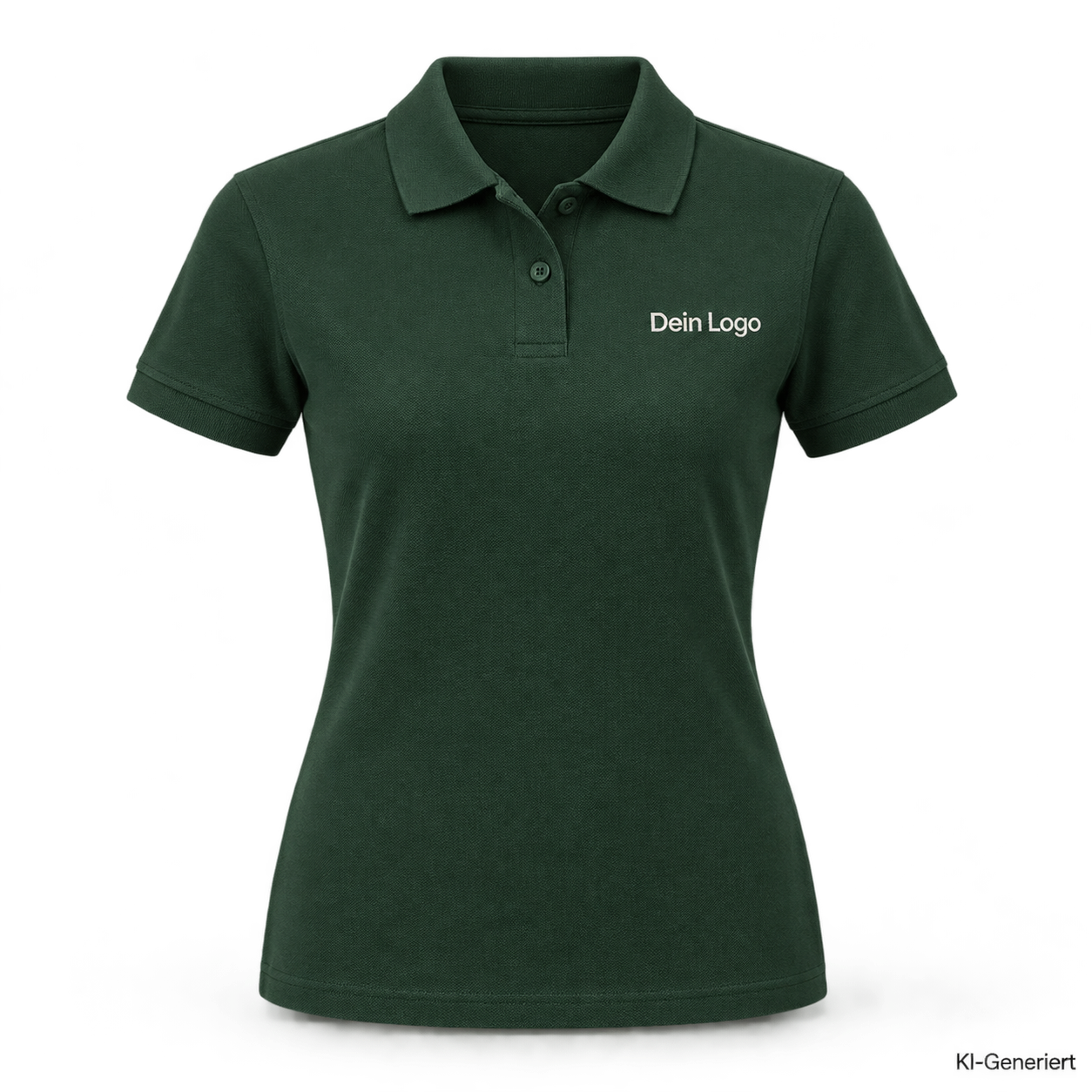 B&C My Polo 210 /women – PW463 – Farbe 547 - dark forest – KI-generiertes Produktbild mit „Dein Logo“